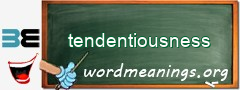 WordMeaning blackboard for tendentiousness